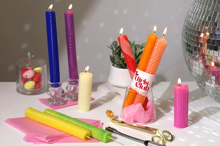 Komplet za izradu sveća - sveće od pčelinjeg voska u raznim bojama (10 listova)-grupa_slika