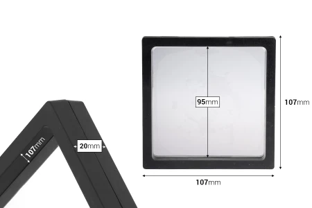 Plastični ram za izlaganje proizvoda 107x20x107 mm sa folijom - 10 kom-2