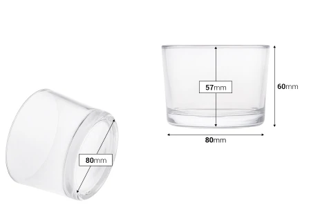 Staklena cilindrična posuda 190 mL (80x60 mm)-2
