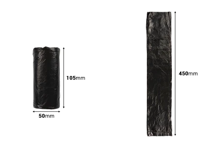 Plastične kese za jednokratnu upotrebu 50x45 cm, bez trake za vezivanje – rolna od 50 komada-dimenzije_slike