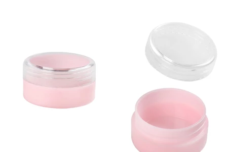 Akrilna roze kutijica 10mL, sa providnim zatvaračem - 12 kom-1