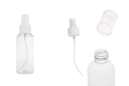 Providna PET flašica 100mL za lagane masne supstance sa sprejom i zatvaračem  - 12 kom-slika_proizvoda