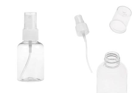 Providna PET flašica 50mL za lagane masne supstance sa sprejom i zatvaračem  - 12 kom-slika_proizvoda