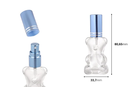 Sprej bočice za parfeme 10mL u obliku mede, u 3 boje-dimenzije_slike