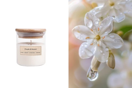 Fresh & Sweet - Aromatična sveća od sojinog voska sa pamučnim fitiljem (110gr)-slika_proizvoda