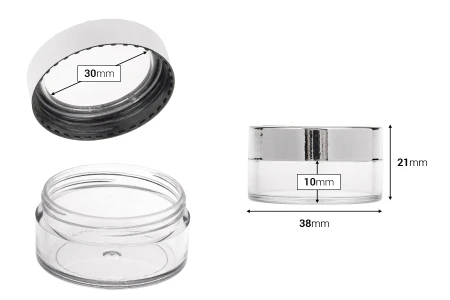  Akrilna teglica od 10 ml sa poklopcem - 12 kom-dimenzije_slike