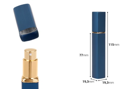 Staklena bočica za parfem sa sprejom od 10 ml unutar aluminijumskog kućišta, dostupna u različitim bojama.-dimenzije_slike