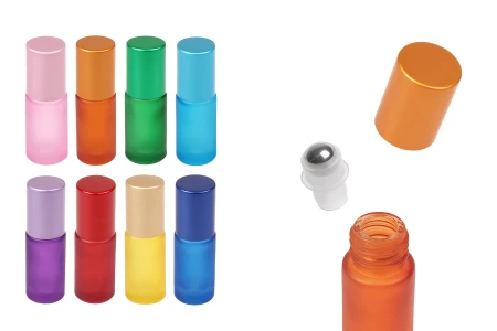 Staklena bela roll-on bočica 10mL sa metalnom kuglicom-slika_proizvoda