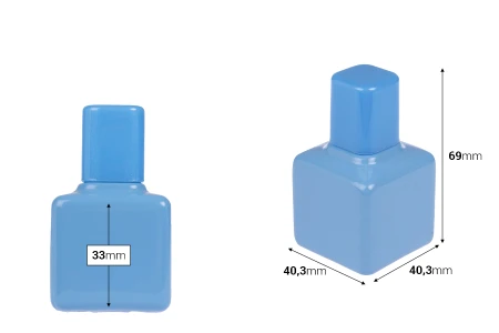 Staklena bočica za parfem 30 mL u raznim bojama sa sprejom i poklopcem-dimenzije_slike