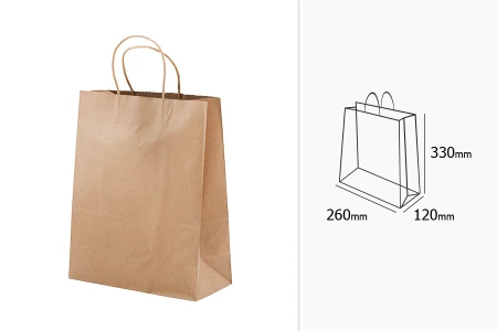 Papirna kesa 260x120x330mm sa ručkom u više boja - 12 kom-3