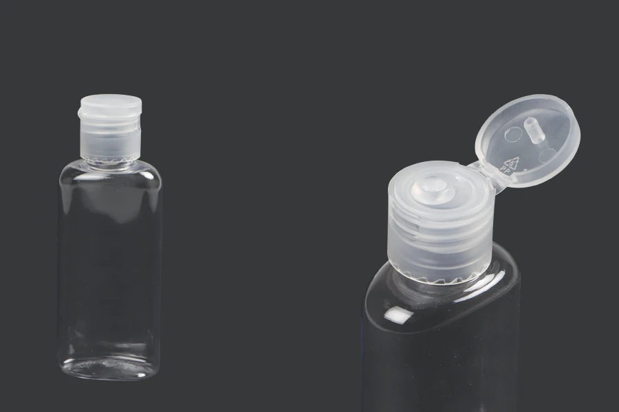 PET ovalna bočica 60 ml sa flip top zatvaračem za antiseptik