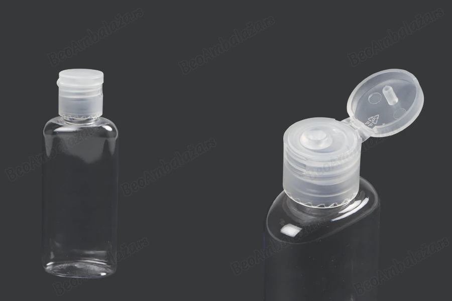 PET ovalna bočica 60 ml sa flip top zatvaračem za antiseptik-dimenzije_slike