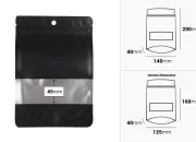 Aluminijumske DoyPack kesice sa zip zatvaranjem, prozorom i mogućnošću termo zatvaranja 140x40x200 mm – 100 kom