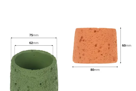 Cementna dekorativna posuda za sveće 80x60 mm u raznim bojama-2