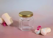 Staklena šestougaona teglica 30mL