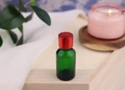 Zelena staklena bočica za etarska ulja 15mL, sa grlom PP18 - bez zatvarača-slika_360