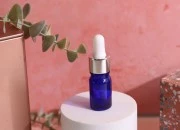 Plava staklena bočica za etarska ulja 5mL, sa grlom PP18 - bez zatvarača