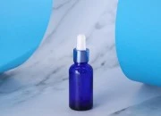 Plava staklena bočica za etarska ulja 30mL, sa grlom PP18 - bez zatvarača-slika_360