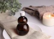 Staklena zaobljena braon bočica 100mL, za etarsko ulje (PP18)