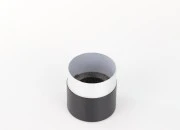 Cilindrična crna kartonska kutijica sa srebrnim detaljem 155x74mm za bočice Cilindrična crna kartonska kutijica sa srebrnim detaljem 155x74mm za bočice