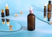 Braon staklena bočica od peskiranog stakla za etarska ulja 100mL, sa grlom PP18 - bez zatvarača-slika_360