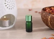 Zelena staklena bočica od peskiranog stakla za etarska ulja 5mL, sa grlom PP18 - bez zatvarača-slika_360