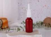 Staklena bočica 30mL za etarska ulja u crvenoj boji, sa grlom PP18-slika_360