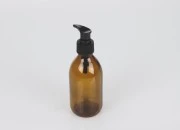 Farmaceutska staklena braon flašica 250ml sa belom pumpicom