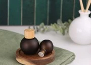 Peskirana okrugla braon staklena bočica 30mL, PP18 - bez zatvarača-slika_360