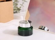 Staklena zelena teglica 50mL za kreme - bez zatvarača