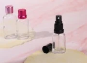 Staklena ovalna providna bočica za etarska ulja 10mL, sa grlom PP18