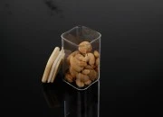 Staklena četvrtasta teglica 250mL sa drvenim poklopcem sa sigurnosnom gumicom-slika_360