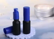 Staklena crna bočica od peskiranog stakla za etarska ulja 20mL, sa grlom PP18