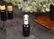 Staklena crna bočica za etarska ulja 15mL, sa grlom PP18-slika_360