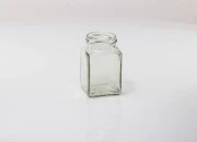 Staklena kockasta tegla 260mL, za med, slatko (za T.O.58 zatvarač) - bez zatvarača-slika_360