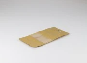 Kraft DoyPack kesice sa zip zatvaranjem, ventilom, prozorom, Eurohole otvorom, unutrašnjom i spoljašnjom providnom oblogom i sa mogućnošću termo zatvaranja 100x60x200 mm - 25kom