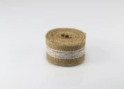 Traka od jute sa čipkom, 50 mm (1 komad je 5m)