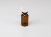 Staklena bočica 15mL karamel boje, za proizvode u farmaciji i homeopatiji, bez zatvarača - 12 kom
