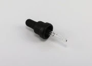 Pipeta od 10mL sa crnim i širokim sigurnosnim zatvaračem, oznakama za zapreminu i MAT ili sjajnom crnom gumicom - pojedinačno pakovanje