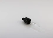 Pipeta od 30mL sa crnim CRC sigurnosnim zatvaračem, oznakama za zapreminu i MAT crnom gumicom - pojedinačno pakovanje