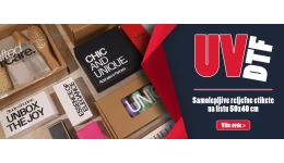 UV DTF Samolepljive reljefne etikete na listu 50x40 cm